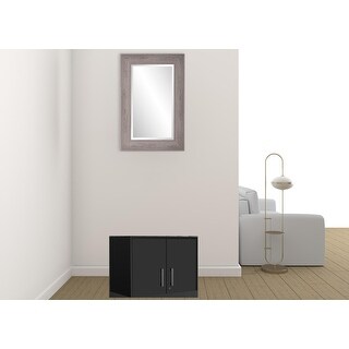 28" Black Wall mounted Accent Cabinet With Four Shelves - Bed Bath & Beyond - 41593062